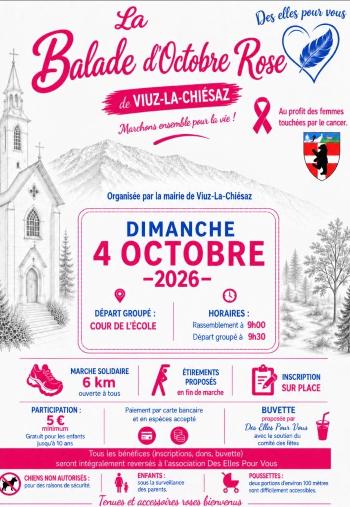 LA BALADE D’OCTOBRE ROSE - Dimanche 4 octobre 2026